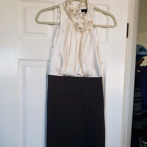 black and white dress